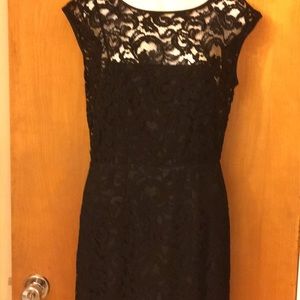 Banana republic lace black dress